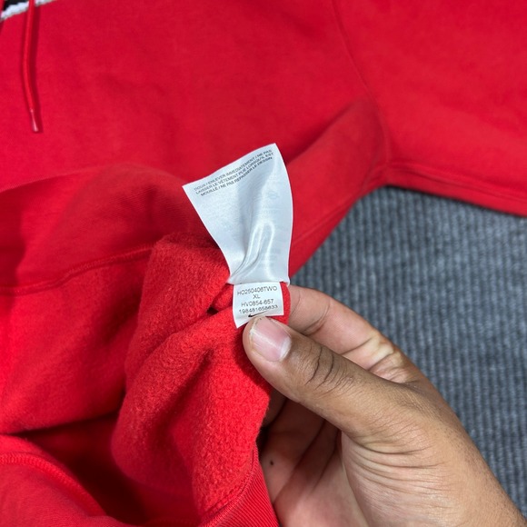 Nike Mens Pixelated Swoosh Fleece Hoodie Red HV0854-657 XL - Picture 5 of 7